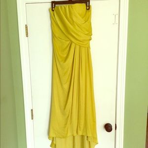 Halston Heritage Chartreuse Strapless  Dress